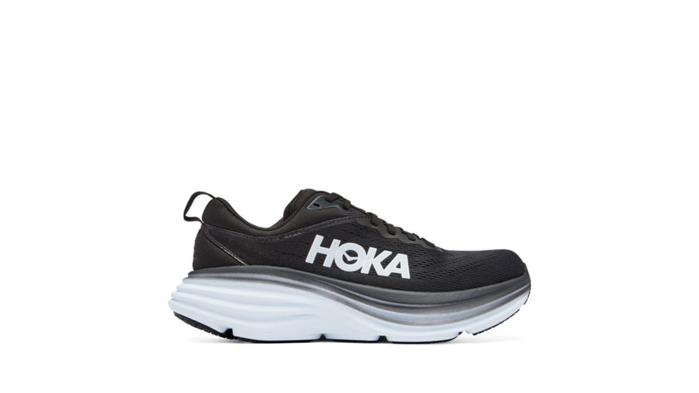 Hoka Bondi 8 Road Running - Womens, Black / White, 11B, 1127952-BWHT-11B