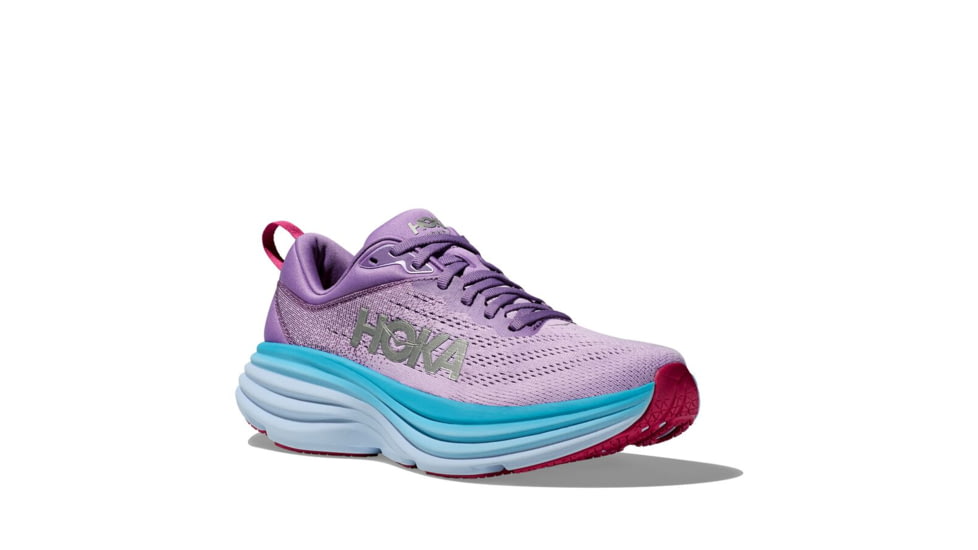 Hoka Bondi 8 Road Running - Womens, Chalk Violet/Pastel Lilac, 10B, 1127952-CVPL-10B