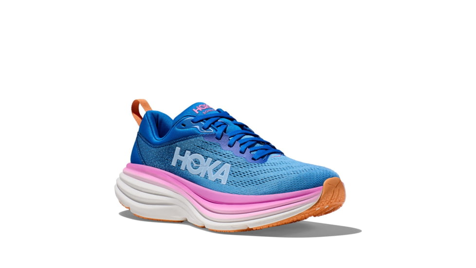Hoka Bondi 8 Road Running - Womens, Coastal Sky/All Aboard, 10B, 1127952-CSAA-10B