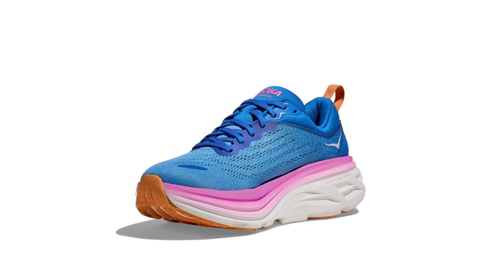 Hoka Bondi 8 Road Running - Womens, Coastal Sky/All Aboard, 10B, 1127952-CSAA-10B