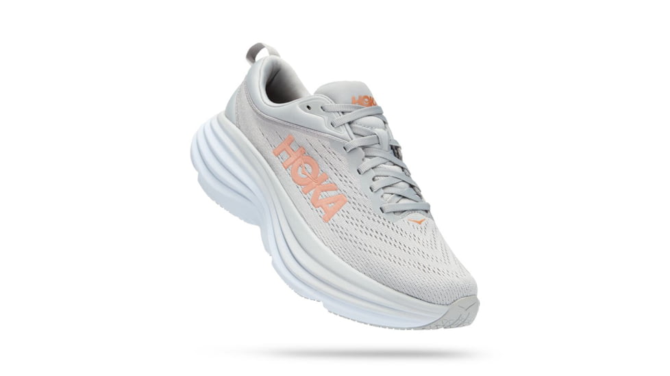 Hoka Bondi 8 Road Running - Womens, Harbor Mist / Lunar Rock, 10B, 1127952-HMLR-10B