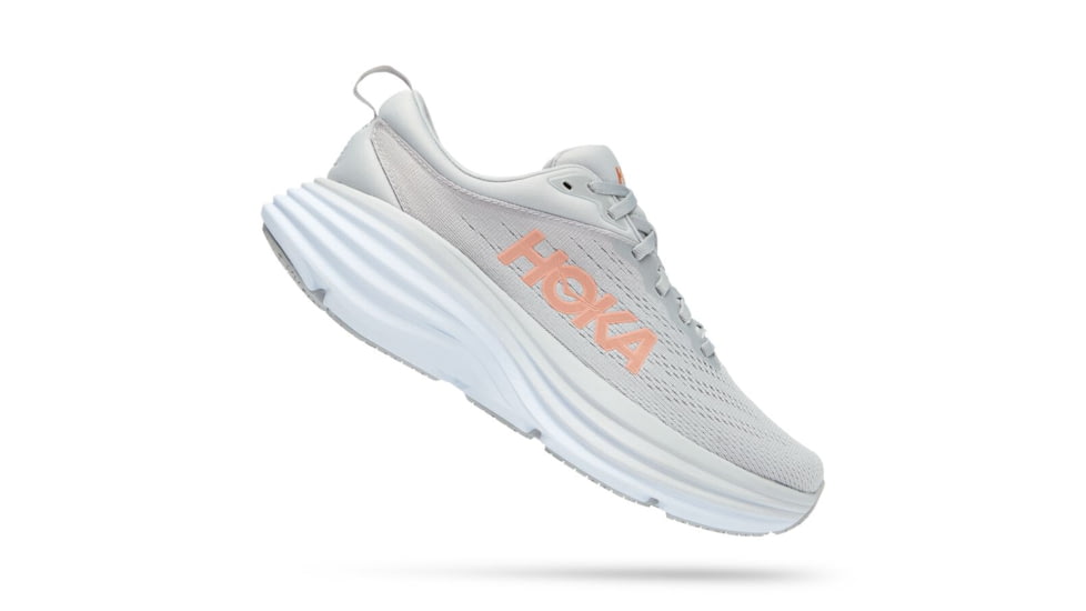 Hoka Bondi 8 Road Running - Womens, Harbor Mist / Lunar Rock, 10B, 1127952-HMLR-10B