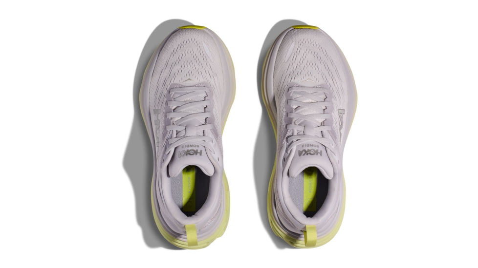 Hoka Bondi 8 Road Running - Womens, Nimbus Cloud/Luminary Green, 9B, 1127952-NCLG-09B