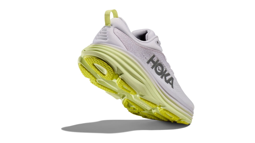 Hoka Bondi 8 Road Running - Womens, Nimbus Cloud/Luminary Green, 9B, 1127952-NCLG-09B