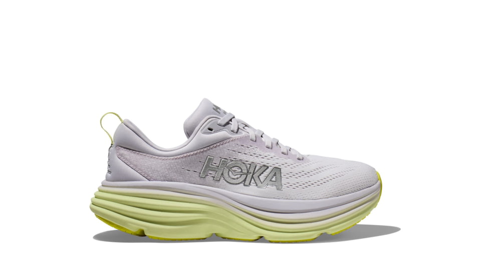 Hoka Bondi 8 Road Running - Womens, Nimbus Cloud/Luminary Green, 9B, 1127952-NCLG-09B