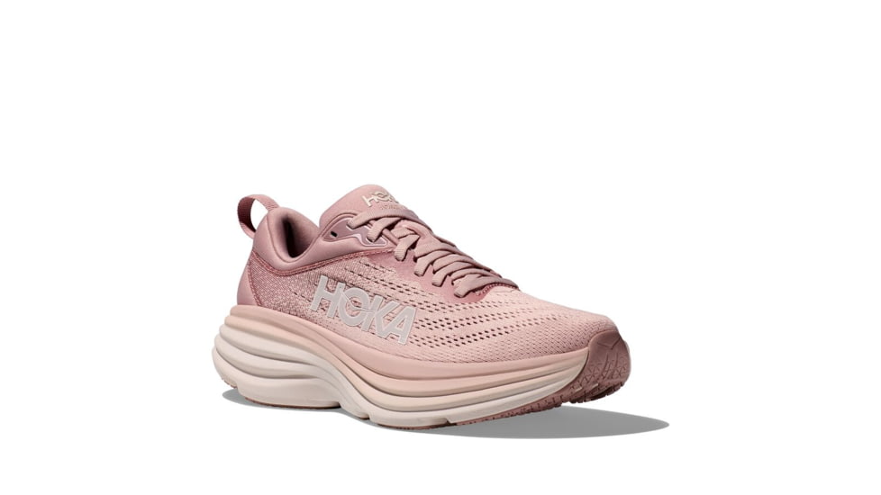 Hoka Bondi 8 Road Running - Womens, Pale Mauve/Peach Whip, 10.5B, 1127952-PMPW-10.5B