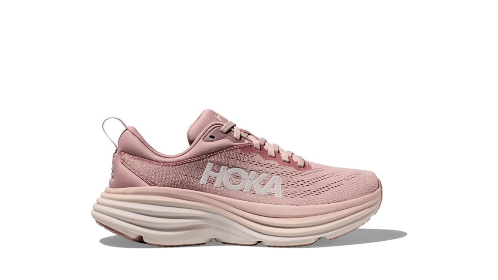 Hoka Bondi 8 Road Running - Womens, Pale Mauve/Peach Whip, 10.5B, 1127952-PMPW-10.5B