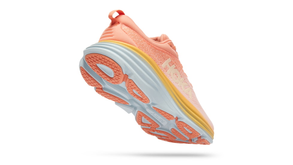Hoka Bondi 8 Road Running - Womens, Shell Coral / Peach Parfait, 09B, 1127952-SCPP-09B