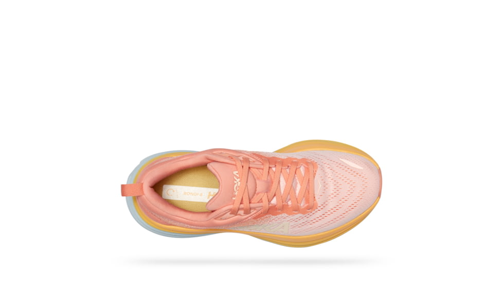 Hoka Bondi 8 Road Running - Womens, Shell Coral / Peach Parfait, 09B, 1127952-SCPP-09B