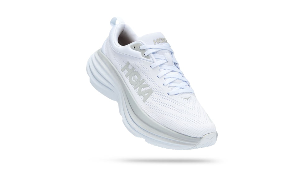 Hoka Bondi 8 Road Running - Womens, White/White, 9B, 1127952-WWH-09B