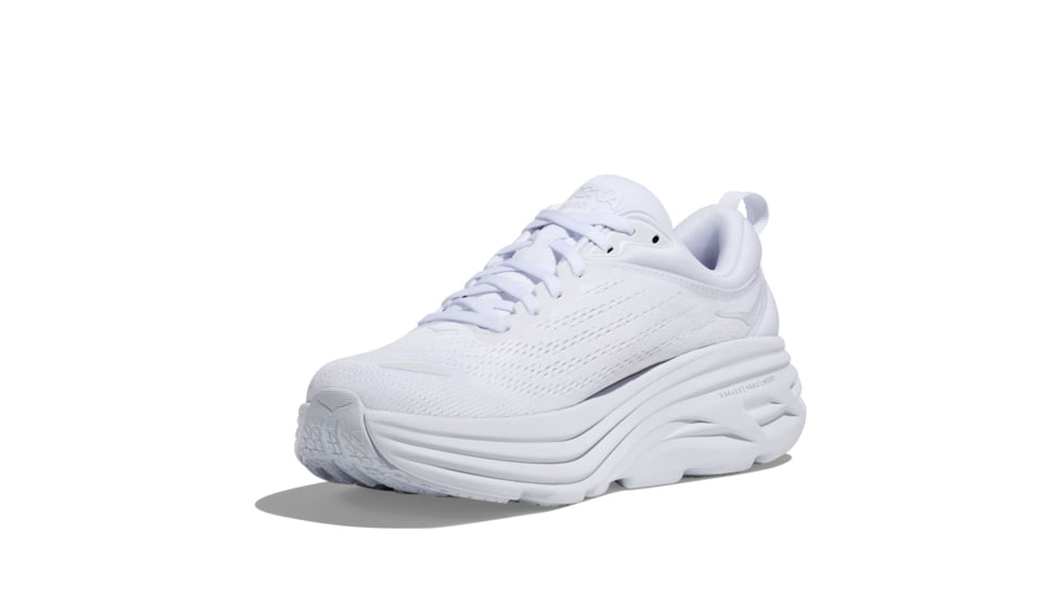 Hoka Bondi 8 Road Running - Womens, White/White, 9B, 1127952-WWH-09B