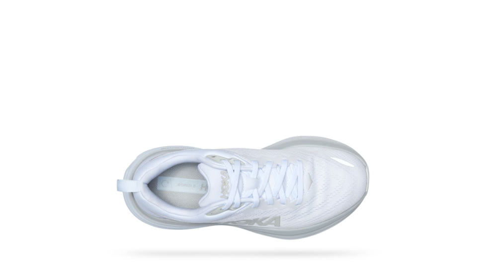 Hoka Bondi 8 Road Running - Womens, White/White, 9B, 1127952-WWH-09B