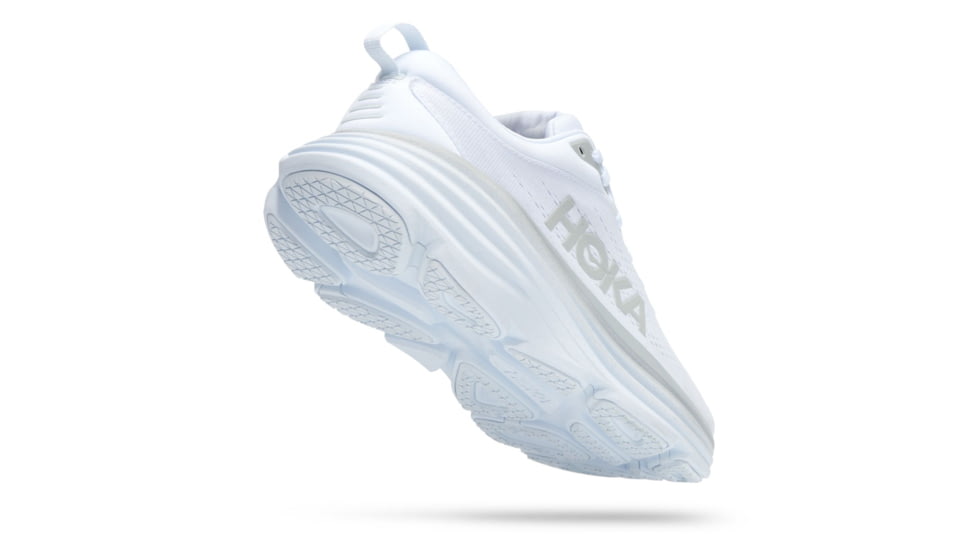 Hoka Bondi 8 Road Running - Womens, White/White, 9B, 1127952-WWH-09B