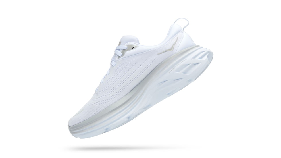 Hoka Bondi 8 Road Running - Womens, White/White, 9B, 1127952-WWH-09B