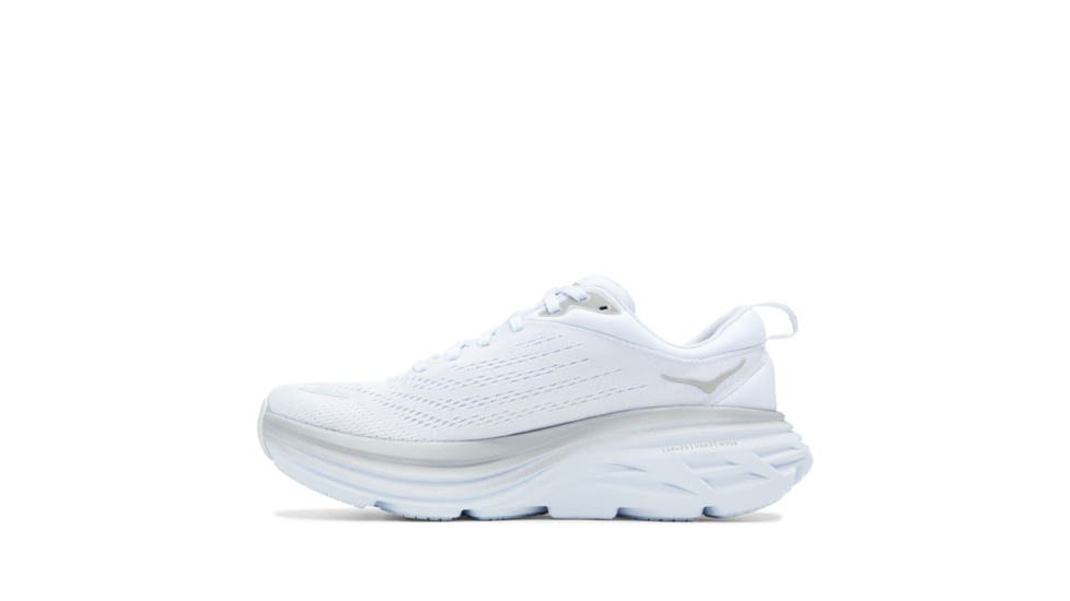 Hoka Bondi 8 Road Running - Womens, White/White, 9B, 1127952-WWH-09B