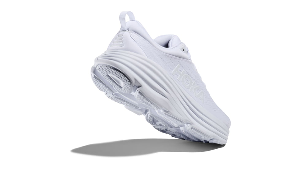 Hoka Bondi 8 Road Running - Womens, White/White, 9B, 1127952-WWH-09B