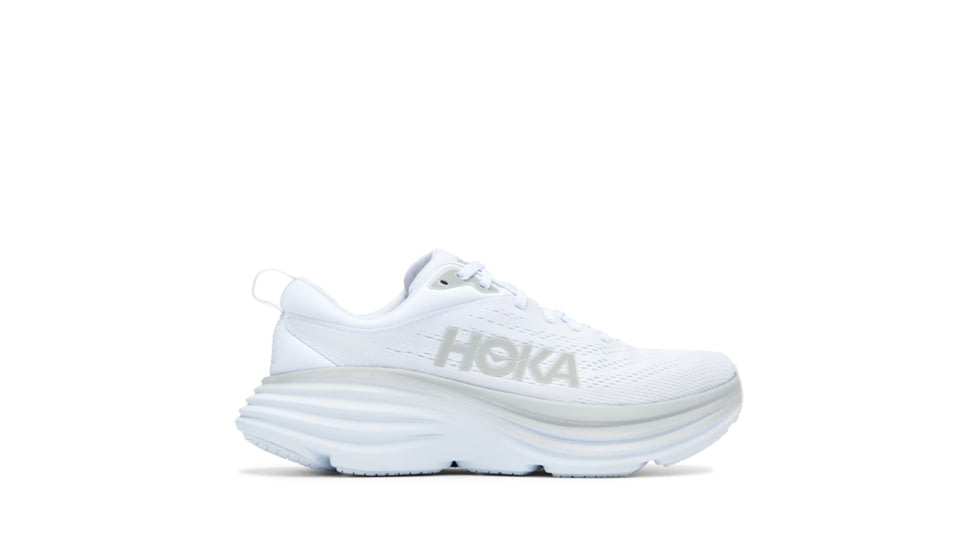 Hoka Bondi 8 Road Running - Womens, White/White, 9B, 1127952-WWH-09B