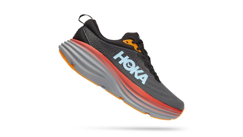 Hoka Bondi 8 Running Shoes - Mens, Anthracite / Castlerock, 09D, 1123202-ACTL-09D