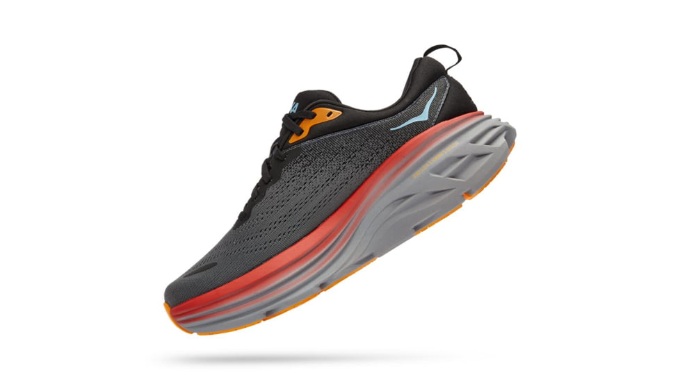 Hoka Bondi 8 Running Shoes - Mens, Anthracite / Castlerock, 09D, 1123202-ACTL-09D