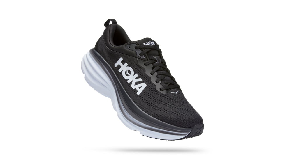Hoka Bondi 8 Running Shoes - Mens, Black / White, 10.5D, 1123202-BWHT-10.5D
