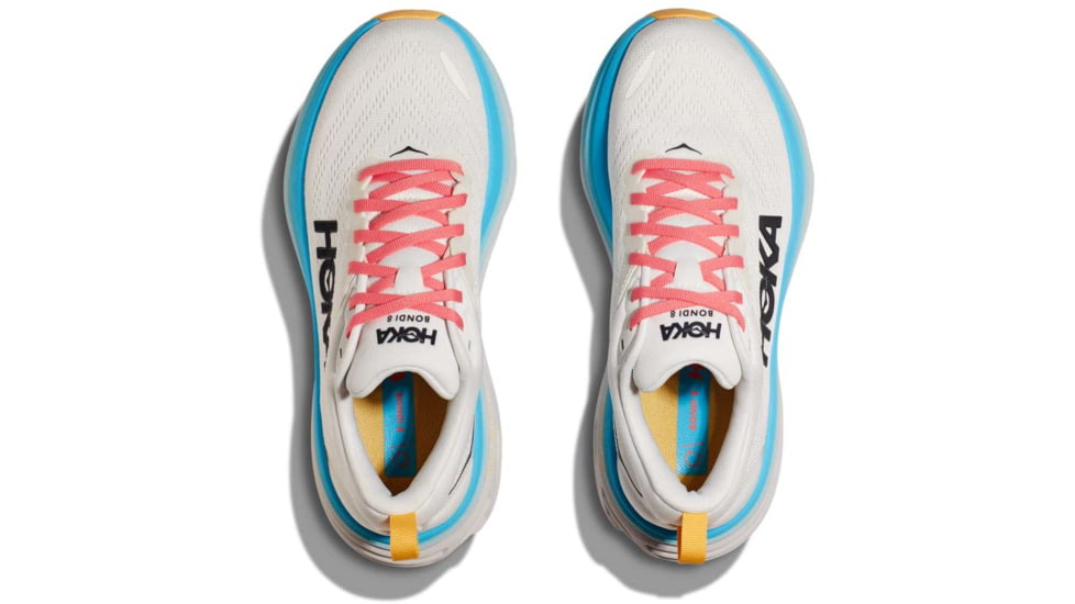 Hoka Bondi 8 Shoes - Womens, Blanc De Blanc/Swim Day, 6.5, 1127952-BSW-06.5B