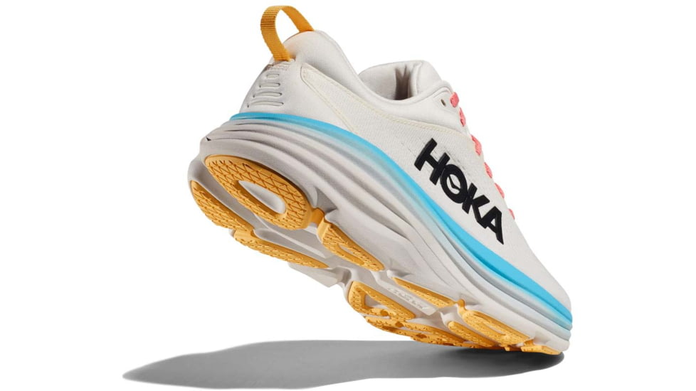 Hoka Bondi 8 Shoes - Womens, Blanc De Blanc/Swim Day, 6.5, 1127952-BSW-06.5B
