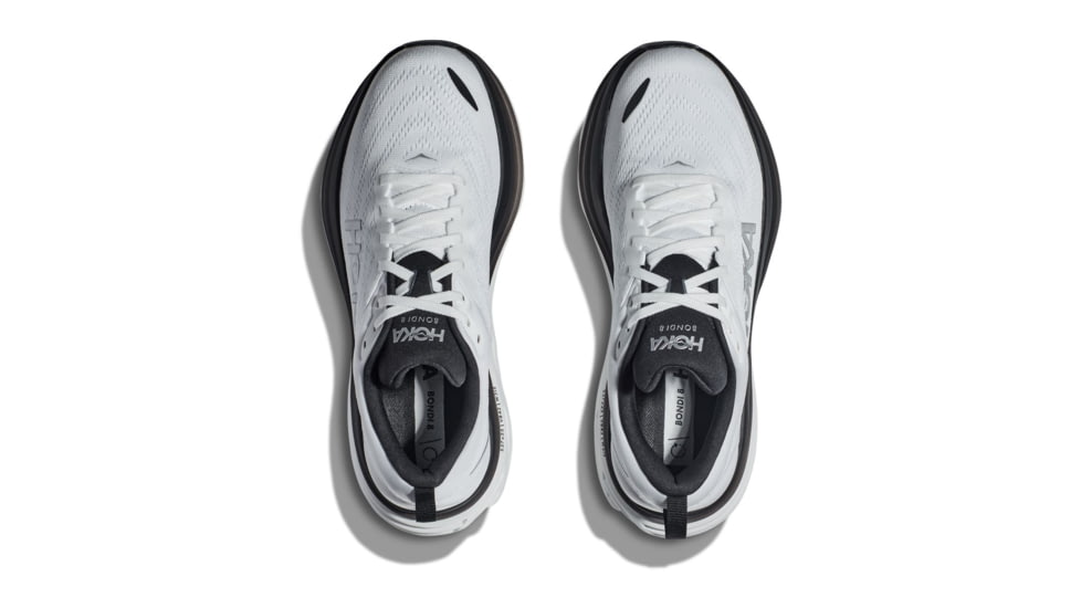 Hoka Bondi 8 Wide Road Running Shoes - Mens, White/Black, 07.5EE, 1127953-WBLC-07.5EE