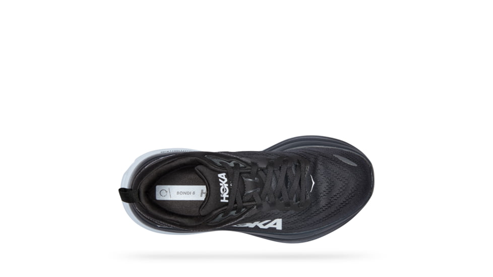 Hoka Bondi 8 Wide Road Running - Womens, Black / White, 06D, 1127954-BWHT-06D