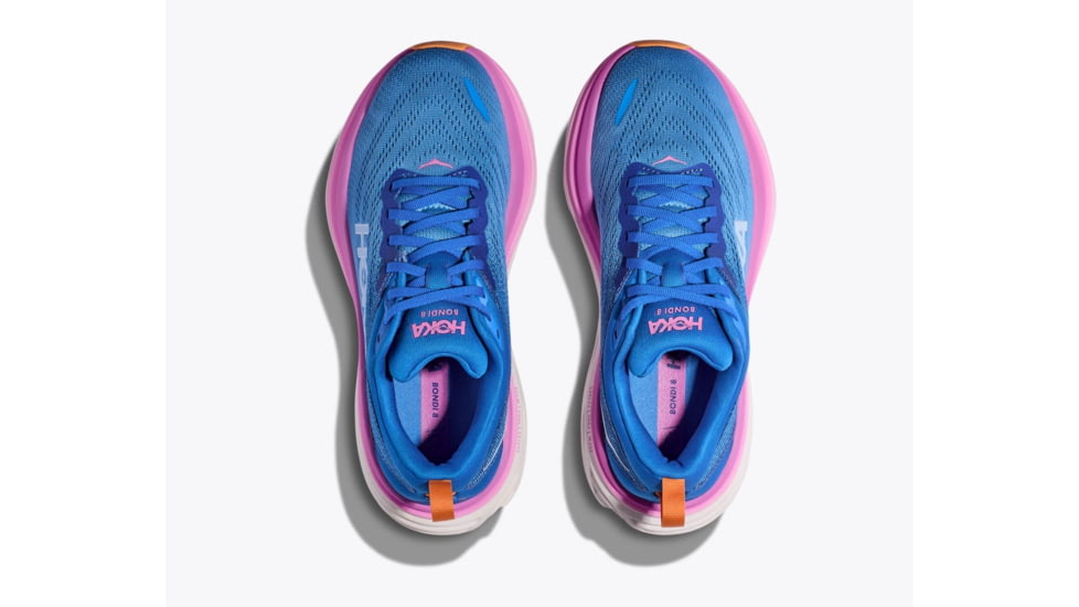 Hoka Bondi 8 Wide Road Running - Womens, Coastal Sky/All Aboard, 6D, 1127954-CSAA-06D