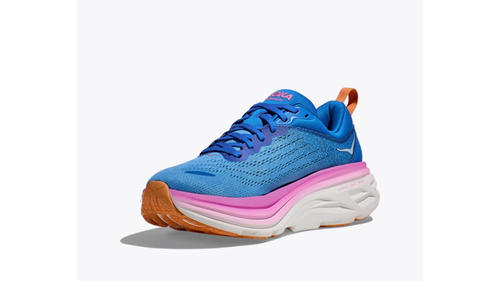 Hoka Bondi 8 Wide Road Running - Womens, Coastal Sky/All Aboard, 6D, 1127954-CSAA-06D