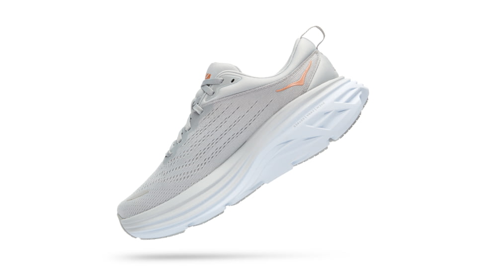 Hoka Bondi 8 Wide Road Running - Womens, Harbor Mist / Lunar Rock, 05.5D, 1127954-HMLR-05.5D