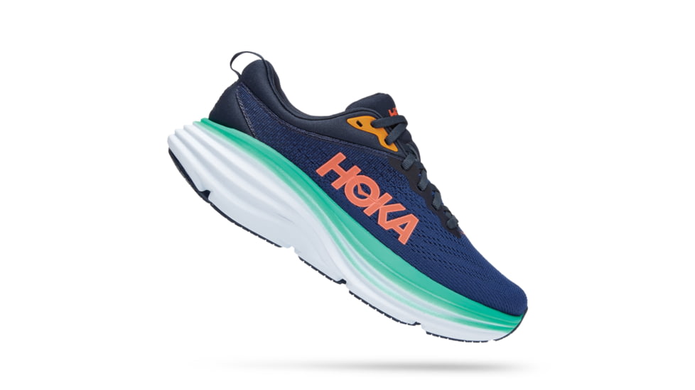 Hoka Bondi 8 Wide Road Running - Womens, Outer Space / Bellwether Blue, 09.5D, 1127954-OSBB-09.5D