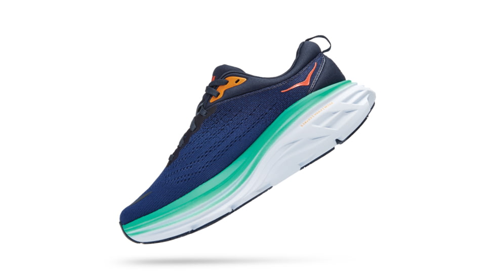 Hoka Bondi 8 Wide Road Running - Womens, Outer Space / Bellwether Blue, 09.5D, 1127954-OSBB-09.5D