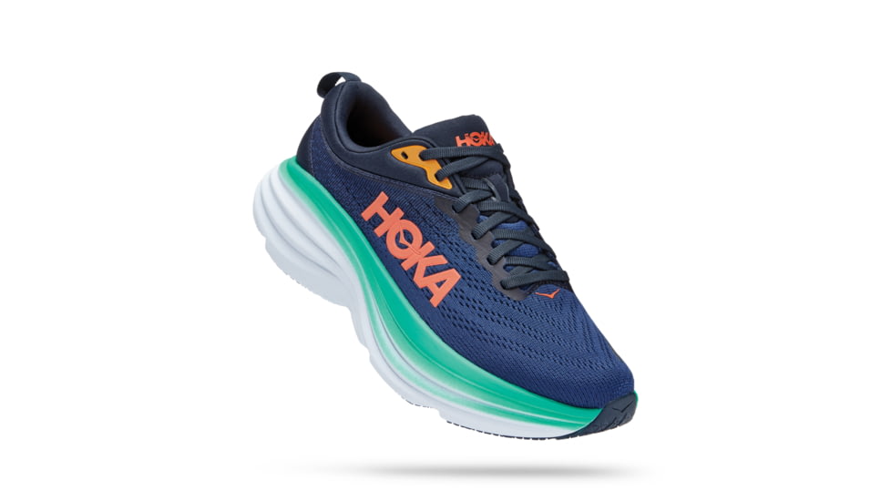 Hoka Bondi 8 Wide Road Running - Womens, Outer Space / Bellwether Blue, 09.5D, 1127954-OSBB-09.5D