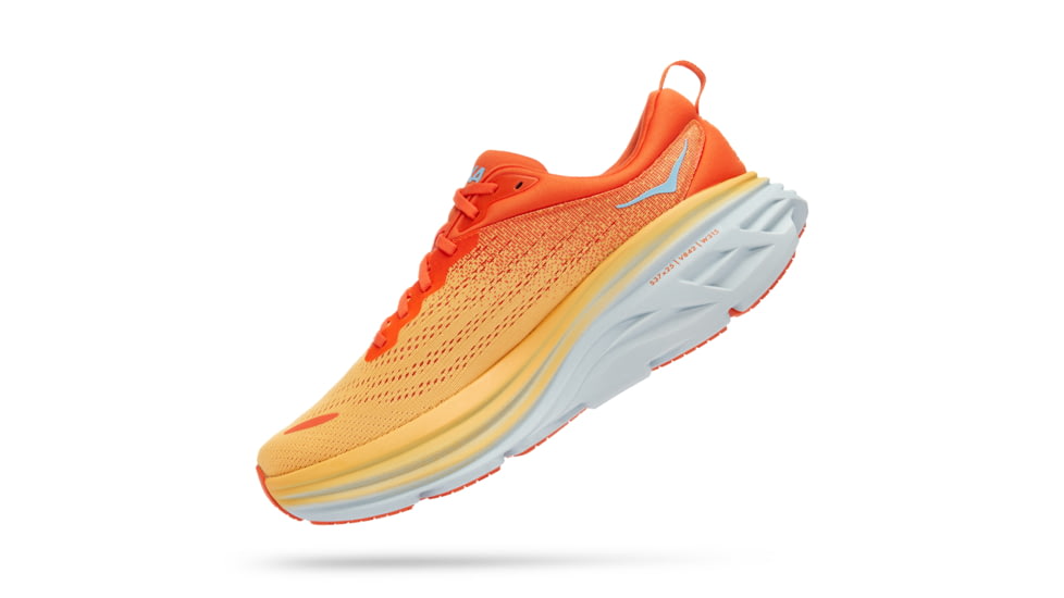 Hoka Bondi 8 Wide Running Shoes - Mens, PuffinS Bill / Amber Yellow, 11EE, 1127953-PBAY-11EE