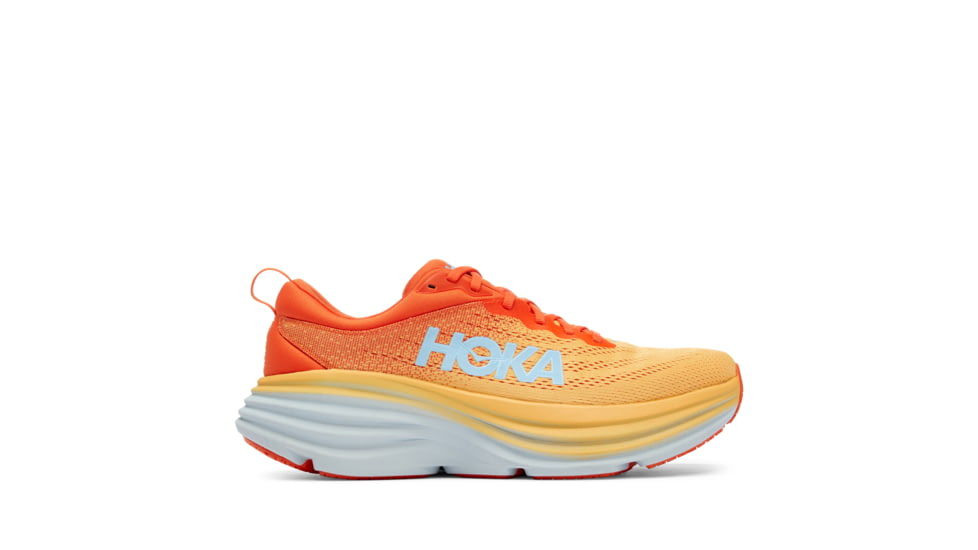 Hoka Bondi 8 Wide Running Shoes - Mens, PuffinS Bill / Amber Yellow, 11EE, 1127953-PBAY-11EE