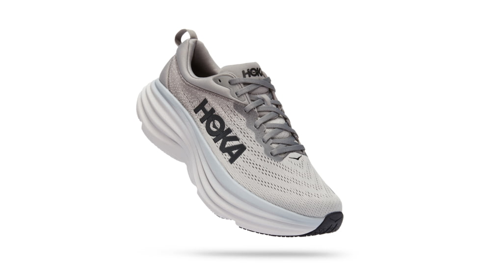 Hoka Bondi 8 Wide Running Shoes - Mens, Sharkskin / Harbor Mist, 14EE, 1127953-SHMS-14EE