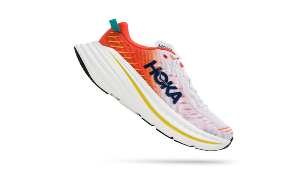 Hoka Bondi X Road Running Shoes - Mens, Blanc De Blanc/Flame, 7.5D, 1113512-BDBF-07.5D