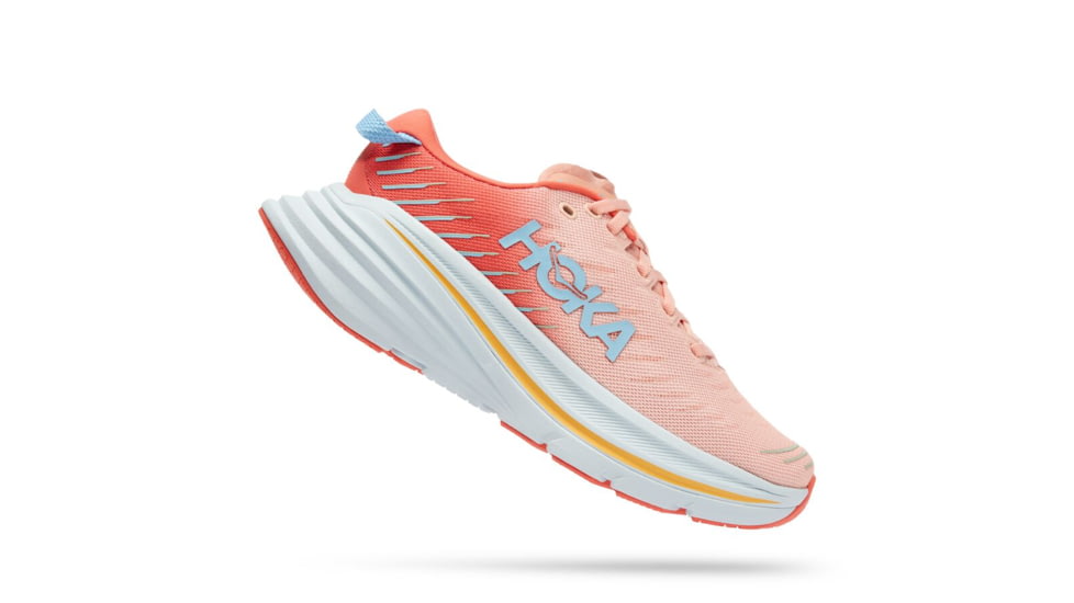 Hoka Bondi X Road Running - Womens, Camellia / Peach Parfait, 05.5B, 1113513-CPPF-05.5B