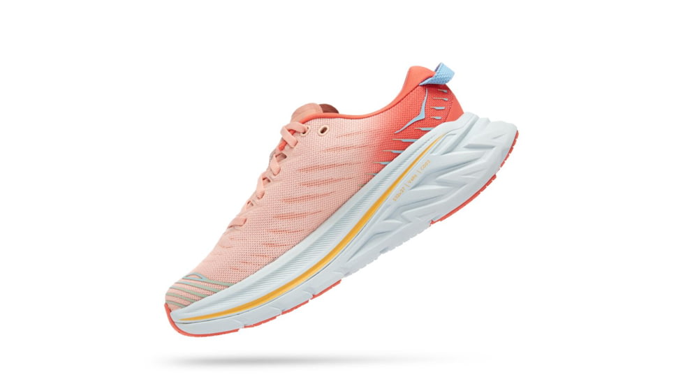 Hoka Bondi X Road Running - Womens, Camellia / Peach Parfait, 05.5B, 1113513-CPPF-05.5B