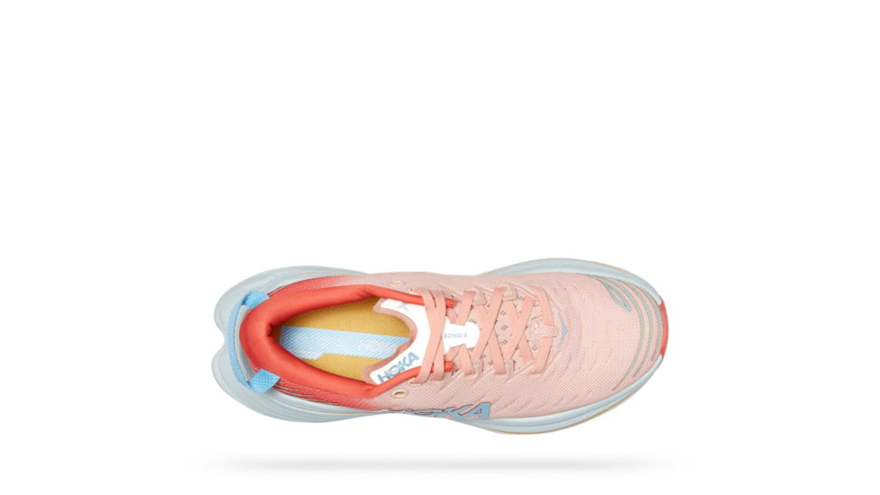 Hoka Bondi X Road Running - Womens, Camellia / Peach Parfait, 05.5B, 1113513-CPPF-05.5B