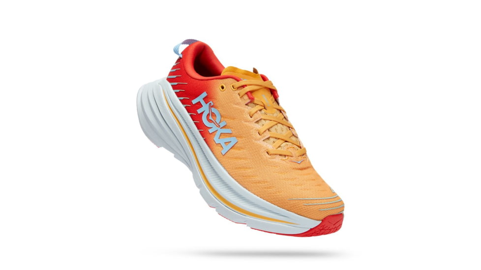 Hoka Bondi X Running Shoes - Mens, Fiesta / Amber Yellow, 07.5D, 1113512-FAYW-07.5D