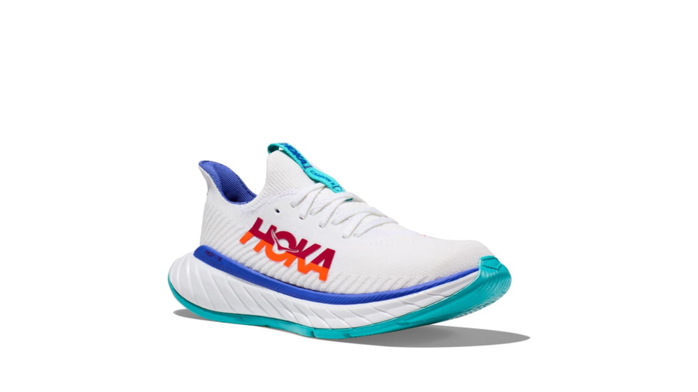 Hoka Carbon X 3 Running Shoes - Mens, White/Flame, 9D, 1123192-WFM-09D