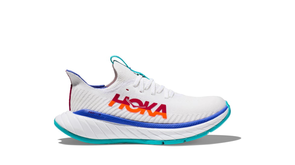Hoka Carbon X 3 Running Shoes - Mens, White/Flame, 9D, 1123192-WFM-09D