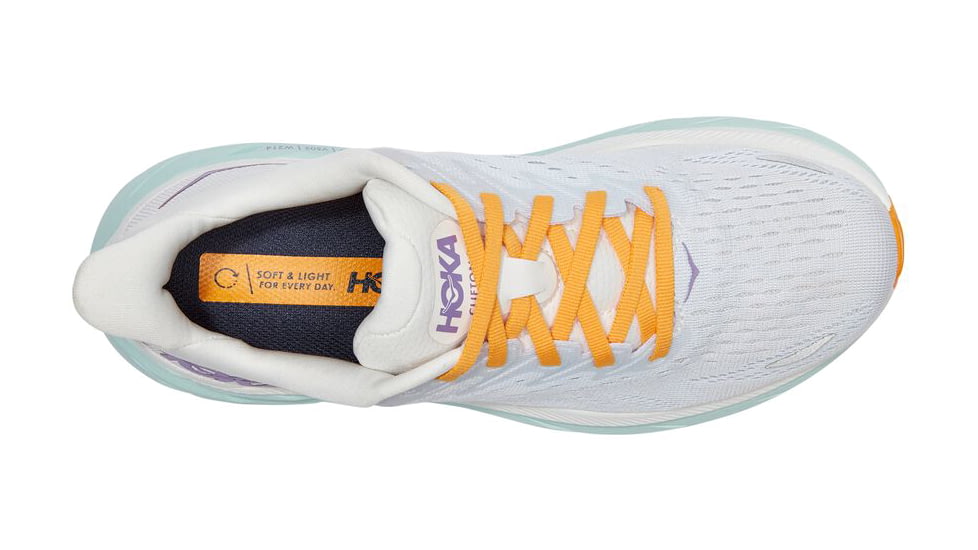 Hoka Clifton 8 Road Running Shoes - Womens, 8.5 US, Blanc De Blanc/White, 1119394-BDBW-08.5B