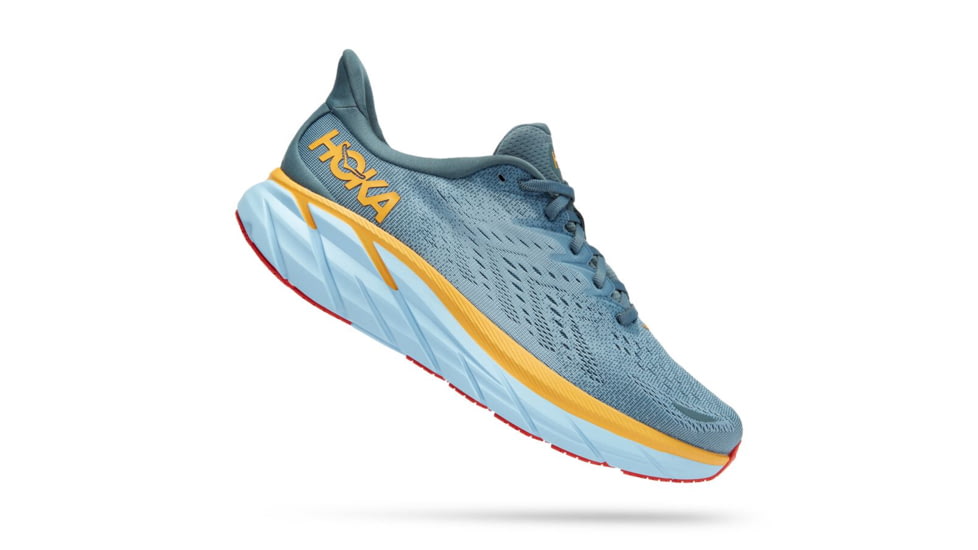 Hoka Clifton 8 Running Shoes - Mens, Goblin Blue / Mountain Spring, 07.5D, 1119393-GBMS-07.5D