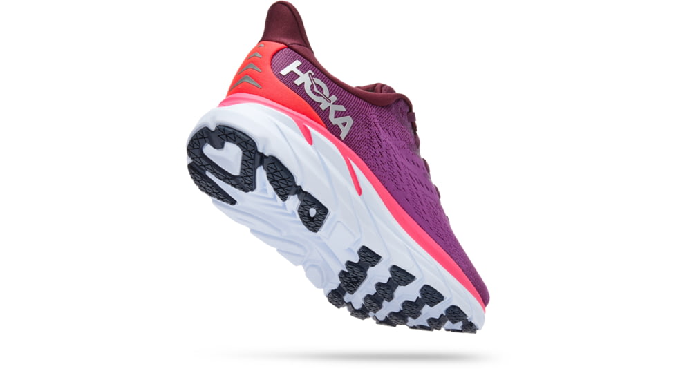 Hoka Clifton 8 Wide Road Running - Womens, Grape Wine / Beautyberry, 06.5D, 1121375-GWBY-06.5D