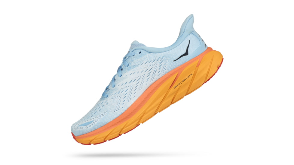 Hoka Clifton 8 Wide Road Running - Womens, Summer Song / Ice Flow, 05D, 1121375-SSIF-05D