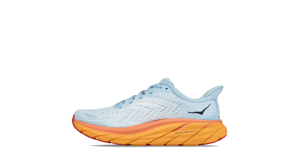 Hoka Clifton 8 Wide Road Running - Womens, Summer Song / Ice Flow, 05D, 1121375-SSIF-05D