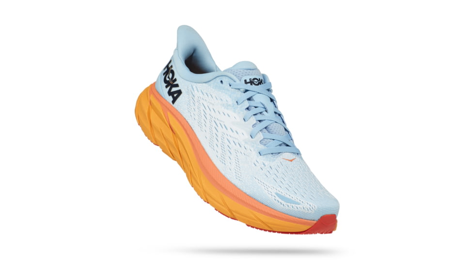 Hoka Clifton 8 Wide Road Running - Womens, Summer Song / Ice Flow, 05D, 1121375-SSIF-05D